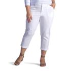 Plus Size Lee Presley Crop Cargo Pants, Women's, Size: 20 - Regular, White