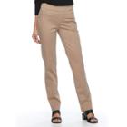 Women's Croft & Barrow&reg; Twill Pull-on Pants, Size: 14 Short, Med Beige