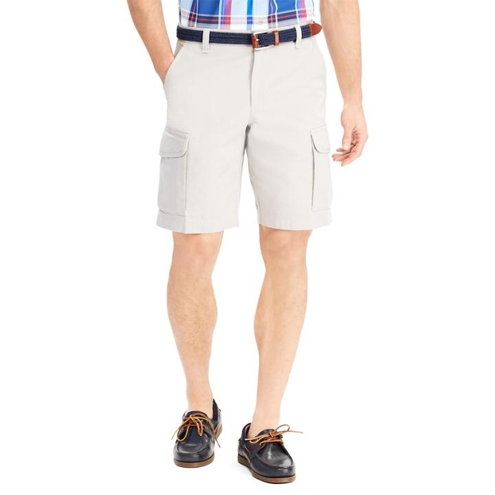Men's Chaps Classic-fit Stretch Waistband Cargo Shorts, Size: 32, Grey
