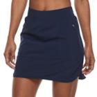 Women's Tek Gear&reg; Woven Zipper Pocket Skort, Size: Medium, Dark Blue