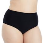 Plus Size Island Soul Curve Strappy Back High-waisted Bikini Bottoms, Women's, Size: 1xl, Black