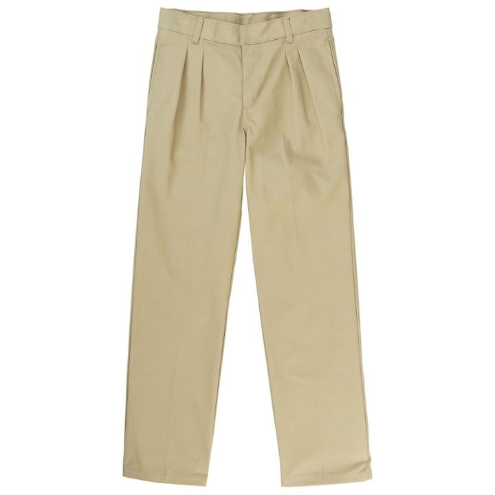 Boys 8-20 French Toast Relaxed-fit Pleated Pants, Size: 12, Beig/green (beig/khaki)