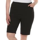 Plus Size Apt. 9&reg; Bermuda Midrise Shorts, Women's, Size: 24 W, Black