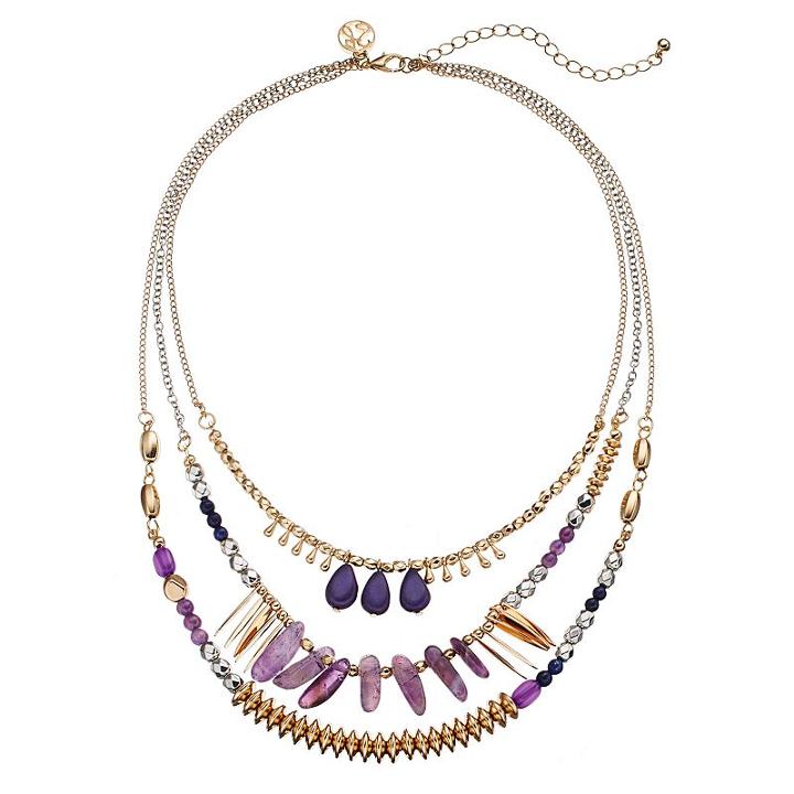 Gs By Gemma Simone Earth Goddess Collection Bead Multistrand Necklace, Women's, Size: 17, Multicolor