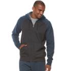 Men's Tek Gear&reg; Ultra Soft Fleece Basic Full-zip Hoodie, Size: Medium, Blue (navy)