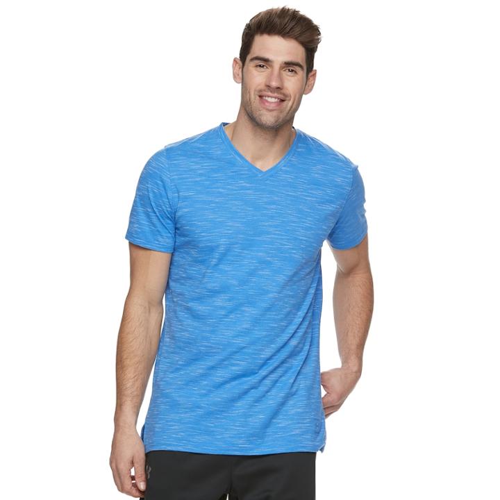 Men's Under Armour Sportstyle Core V-neck Tee, Size: Small, Brt Blue