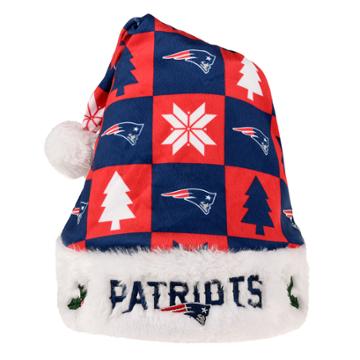 Foco New England Patriots Christmas Santa Hat, Multicolor