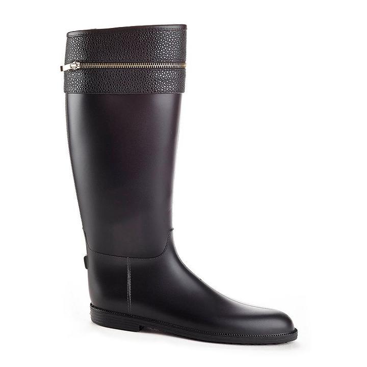 Henry Ferrera Opera Women's Water-resistant Rain Boots, Size: 9, Black