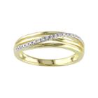 Gold Tone Sterling Silver Diamond Accent Twist Ring, Women's, Size: 8, White