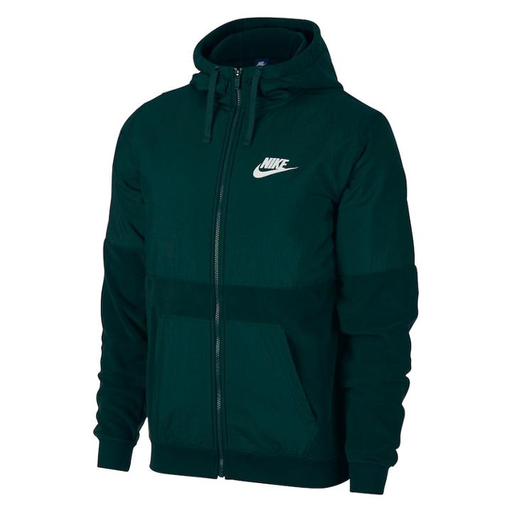 Men's Nike Winterized Full-zip Fleece Hoodie, Size: Large, Lt Green