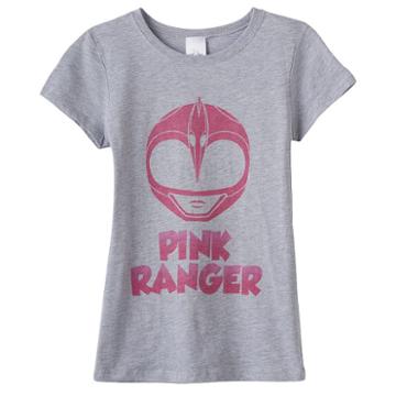 Girls 7-16 Power Rangers Pink Ranger Graphic Tee, Girl's, Size: Xl, Dark Grey