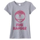 Girls 7-16 Power Rangers Pink Ranger Graphic Tee, Girl's, Size: Xl, Dark Grey