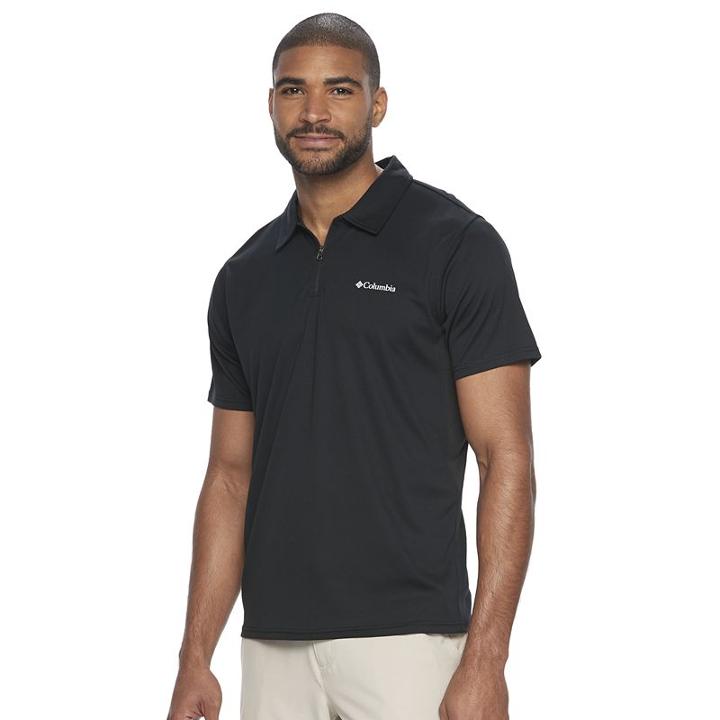 Big & Tall Columbia Cool Coil Classic-fit Quarter-zip Polo, Men's, Size: 3xl Tall, Grey (charcoal)