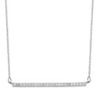 1/4 Carat T.w. Diamond 10k White Gold Bar Necklace, Women's, Size: 18
