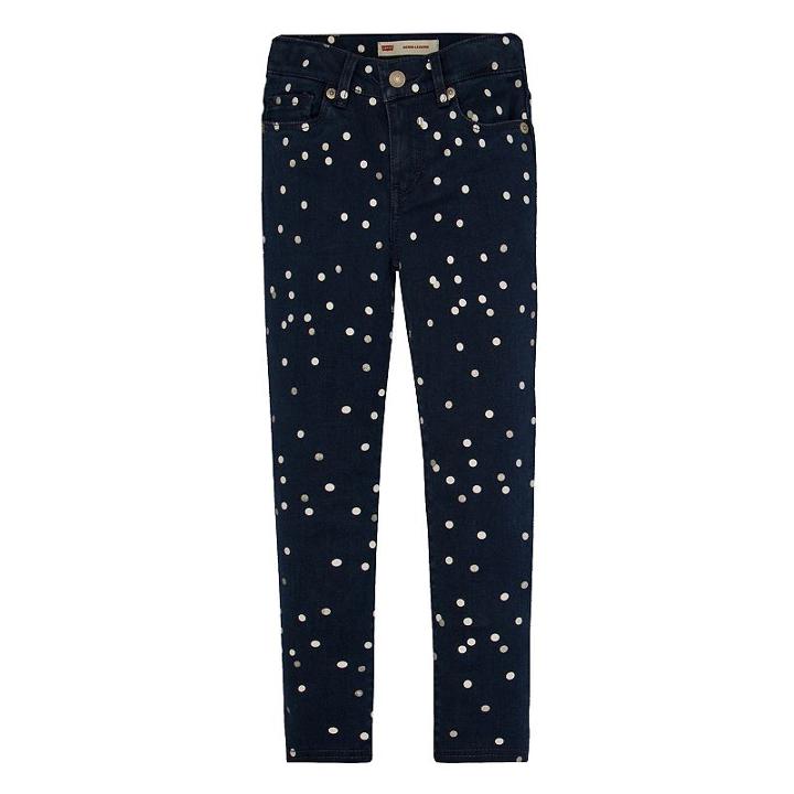 Girls 7-16 Levi's 710 Polka Dot Supersoft Jeans, Girl's, Size: Medium (10), Med Blue