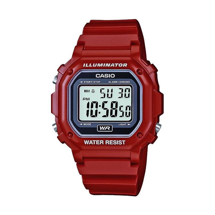 Casio Unisex Illuminator Digital Chronograph Watch, Red