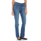 Women's Lee Whiskered Modern Fit Curvy Straight-leg Jeans, Size: 4 - Regular, Dark Blue