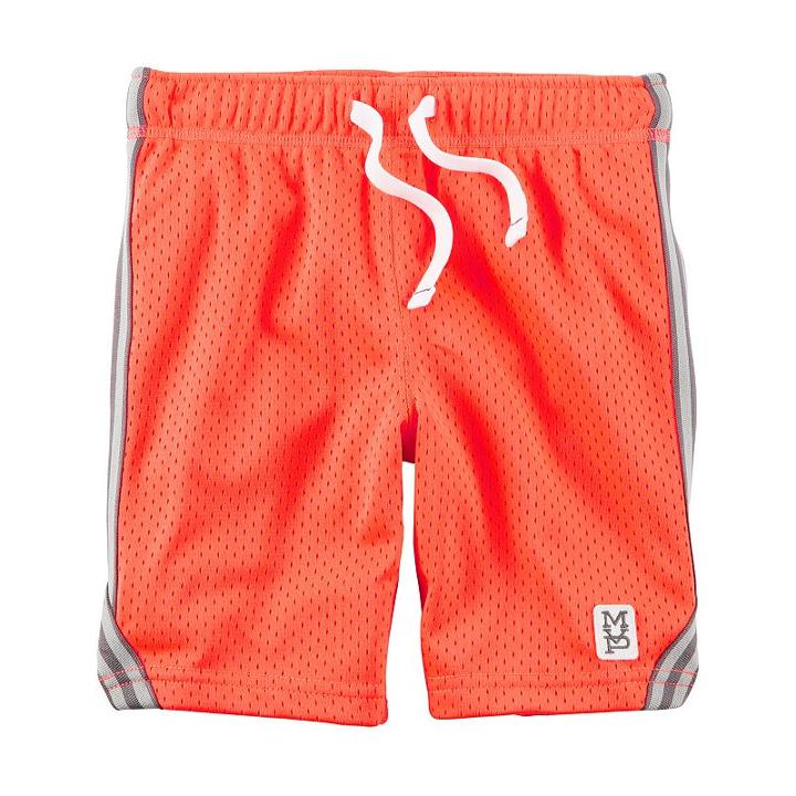 Toddler Boy Carter's Active Mesh Shorts, Size: 4t, Orange