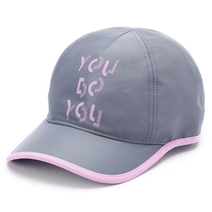 Women's Tek Gear&reg; Verbiage Baseball Cap, Med Grey