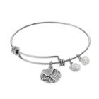 Love This Life Crystal Mother Daughter Friends Forever Charm Bangle Bracelet, Women's, Size: 8, Grey