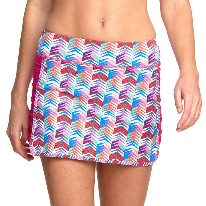 Women's Colosseum Sidewinder Ruched Tennis Skort, Size: Xs, Brown Over
