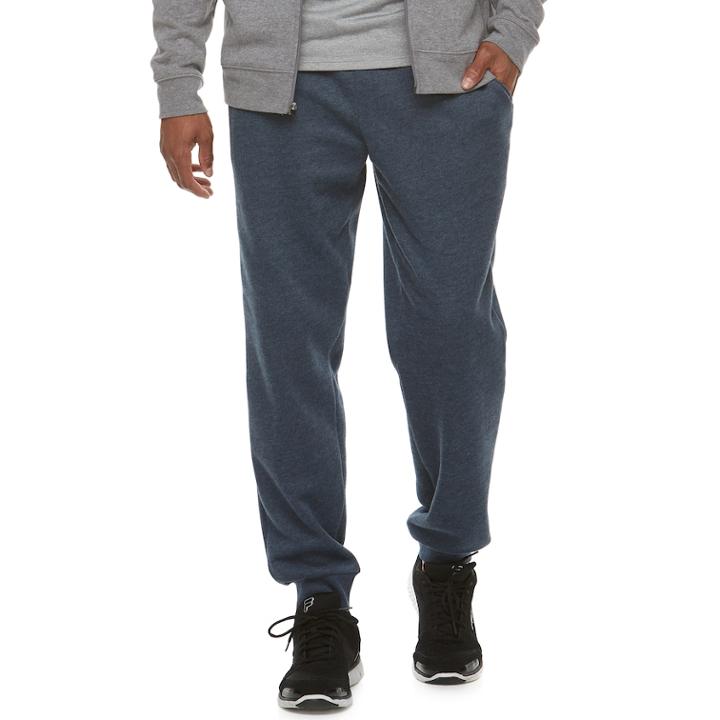 Men's Tek Gear&reg; Ultra Soft Fleece Jogger Pants, Size: Xxl, Blue (navy)