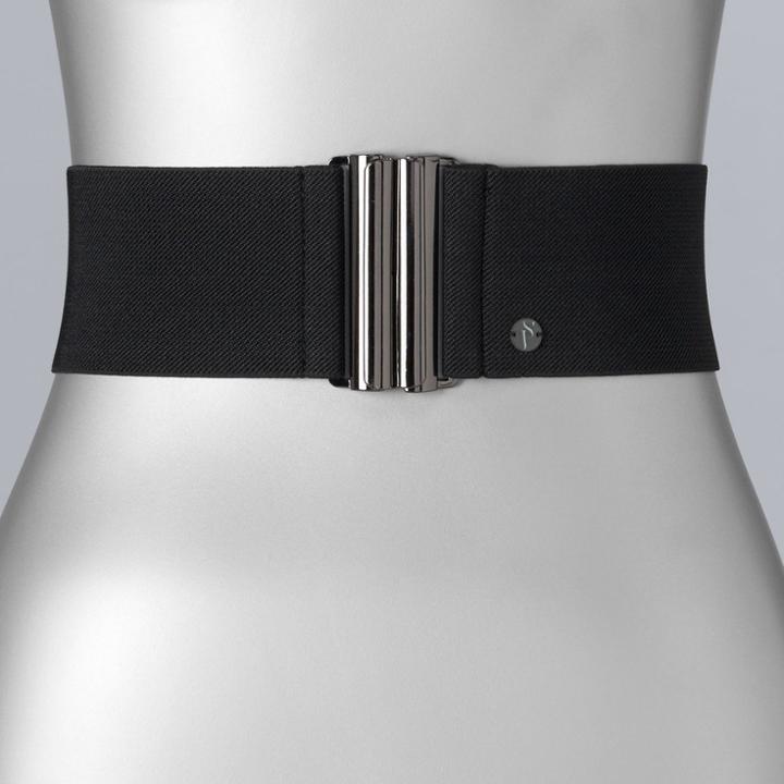 Women's Simply Vera Vera Wang Interlocking Stretch Belt, Size: M-l, Black