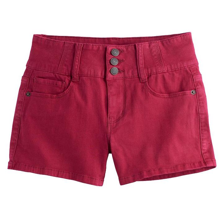 Girls 7-16 Mudd&reg; High-rise Shortie Shorts, Size: 12, Red