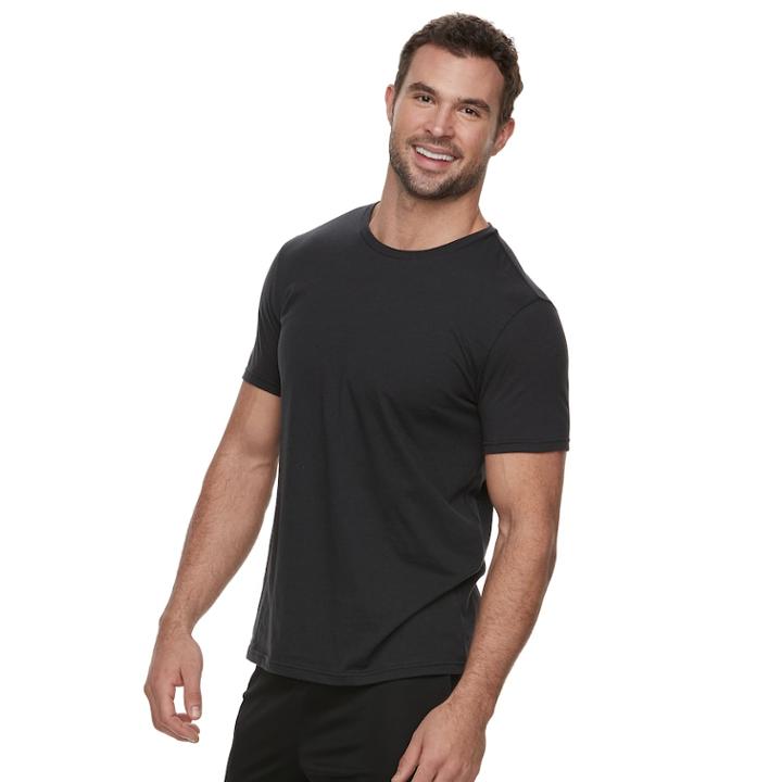 Men's Tek Gear&reg; Ultra-soft Tee, Size: Medium, Black