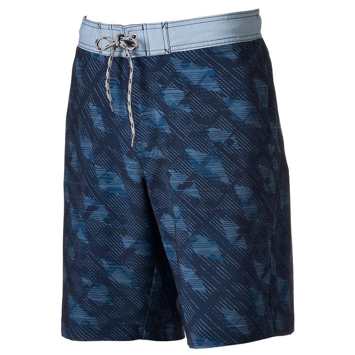 Men's Sonoma Goods For Life&trade; Kaleidoscope Stretch Swim Trunks, Size: Large, Blue (navy)