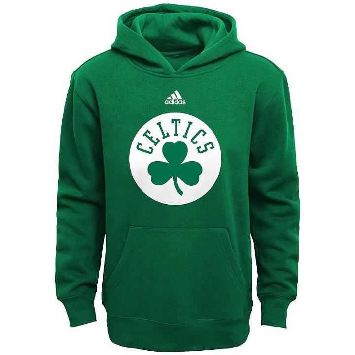 Boys 8-20 Adidas Boston Celtics Prime Pullover Fleece Hoodie, Size: Medium, Green