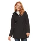 Women's Weathercast Hooded Soft Shell Jacket, Size: Medium, Black