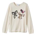 Girls 4-7 Sonoma Goods For Life&trade; Bow Sweater, Girl's, Size: 5, White Oth