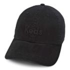 Women's Keds Embroidered Logo Washed & Brushed Cotton Baseball Cap, Black