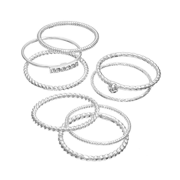 Lc Lauren Conrad Twist Stack Ring Set, Women's, Ovrfl Oth