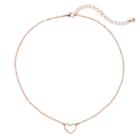 Lc Lauren Conrad Rose Gold Tone Heart Necklace, Women's, Brt Pink