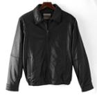 Men's Excelled Leather Bomber Jacket, Size: Medium, Black