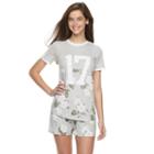 Juniors' So&reg; Ringer Graphic Tee, Size: Xl, Light Grey