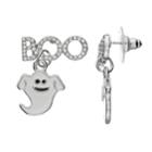 Boo Ghost Nickel Free Double Drop Earrings, Women's, White