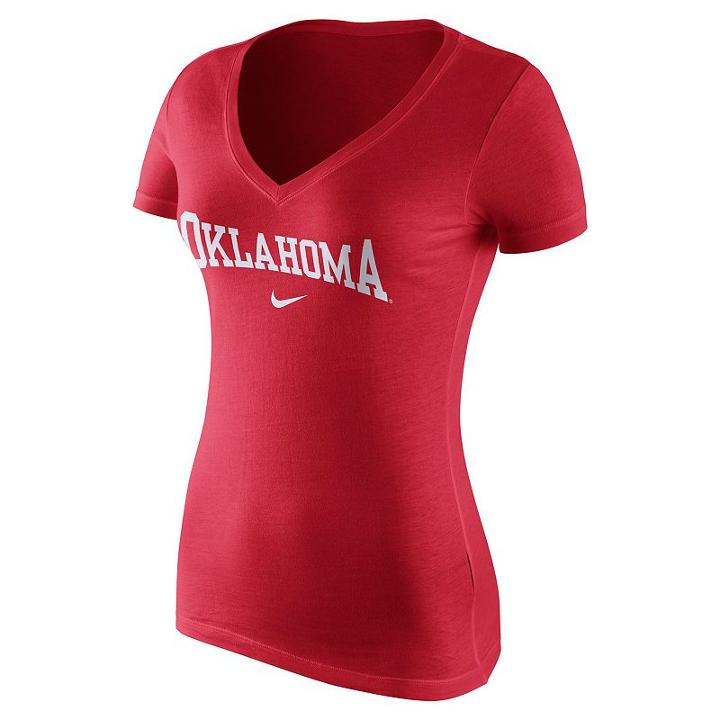 Women's Nike Oklahoma Sooners Wordmark Tee, Size: Xl, Red