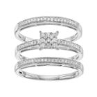 Always Yours 3-pc. Sterling Silver 1/4 Carat T.w. Diamond Engagement Ring Set, Women's, Size: 7, White