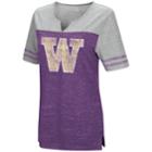 Women's Campus Heritage Washington Huskies On The Break Tee, Size: Medium, Drk Purple