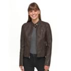 Women's Levi's Zip-front Racer Jacket, Size: Medium, Med Brown
