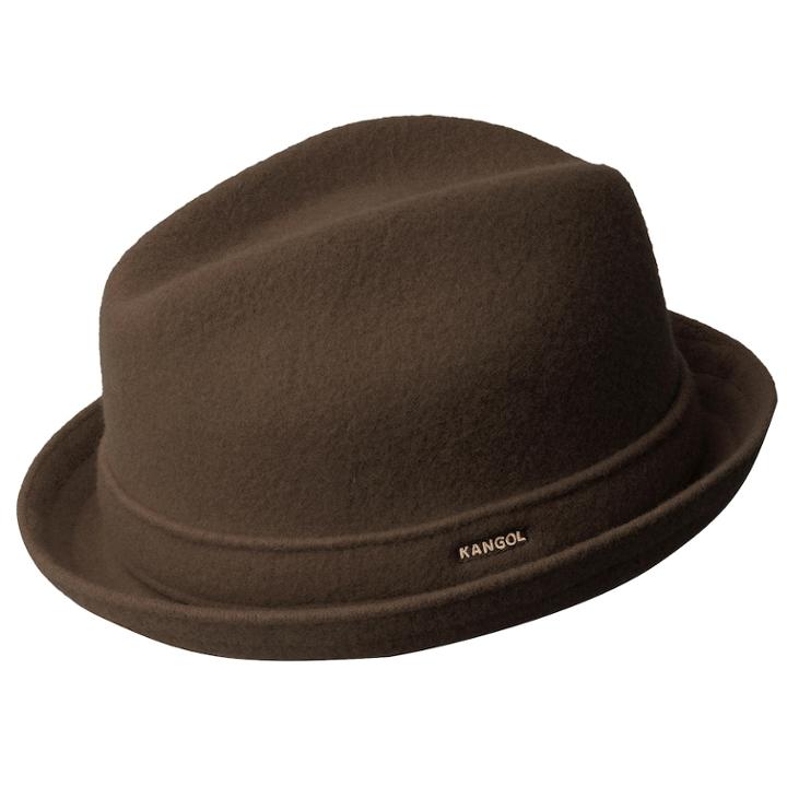Men's Kangol Wool-blend Player Fedora, Size: Xxl, Brown