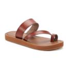 Women's Sonoma Goods For Life&trade; Toe Loop Wedge Sandals, Size: Medium, Med Brown