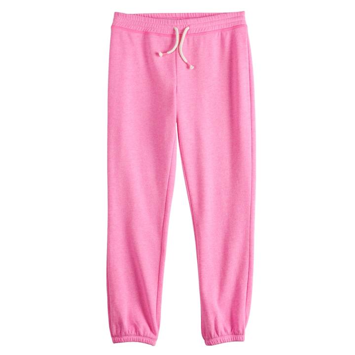 Girls 7-16 So&reg; French Terry Sweatpants, Size: 10, Brt Pink