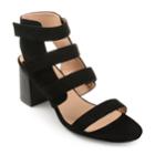 Journee Collection Perkin Women's High Heel Sandals, Size: Medium (11), Black