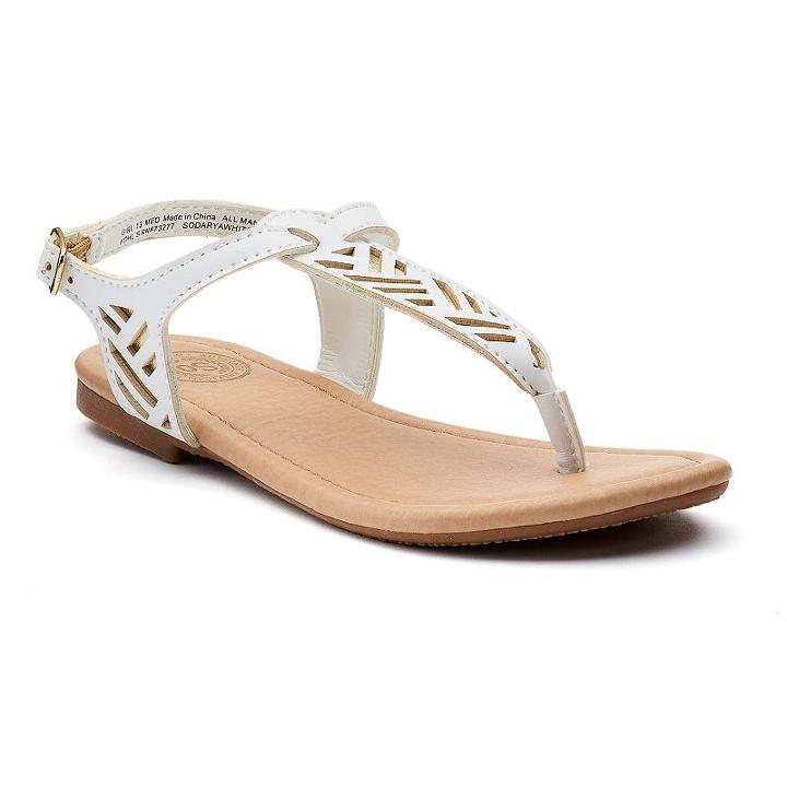 So&reg; Darya Girls' Sandals, Girl's, Size: 4, White