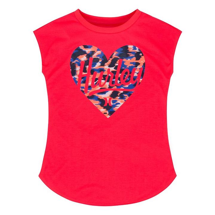 Girls 7-16 Hurley Heart Tee, Girl's, Size: Large, Brt Red