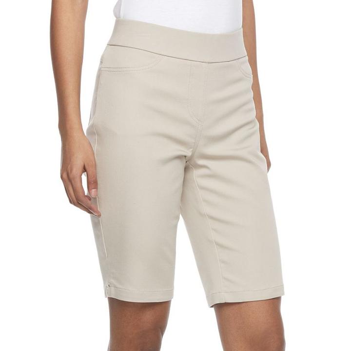 Women's Napa Valley Pull-on Bermuda Shorts, Size: 16, Lt Brown